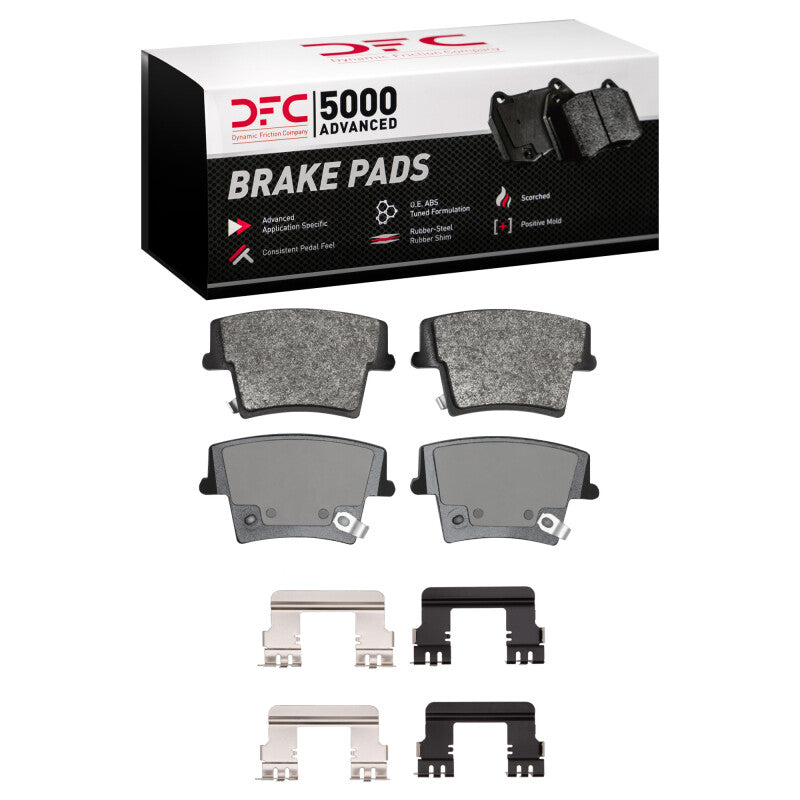 DFC 06-14 Dodge Charger Rear 5000 Advanced Semi Metallic Brake Pads and Hardware Kit