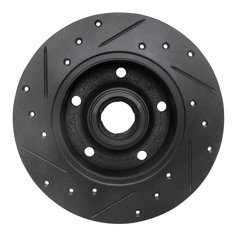 R1 Concepts R1 96-08 Audi A4 (Mexico) Rear Right Drilled & Slotted Black Brake Rotor