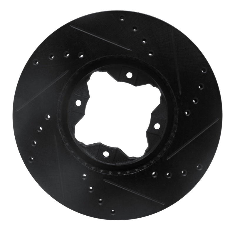 R1 Concepts R1 92-98 Acura TL Front Left Drilled & Slotted Black Brake Rotor