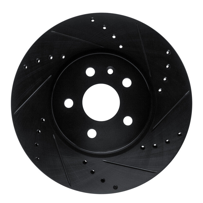 R1 Concepts R1 13-22 Buick Encore Front Right Drilled & Slotted Black Brake Rotor