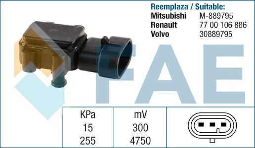 FAE AE15018 Intake Manifold Pressure Sensor