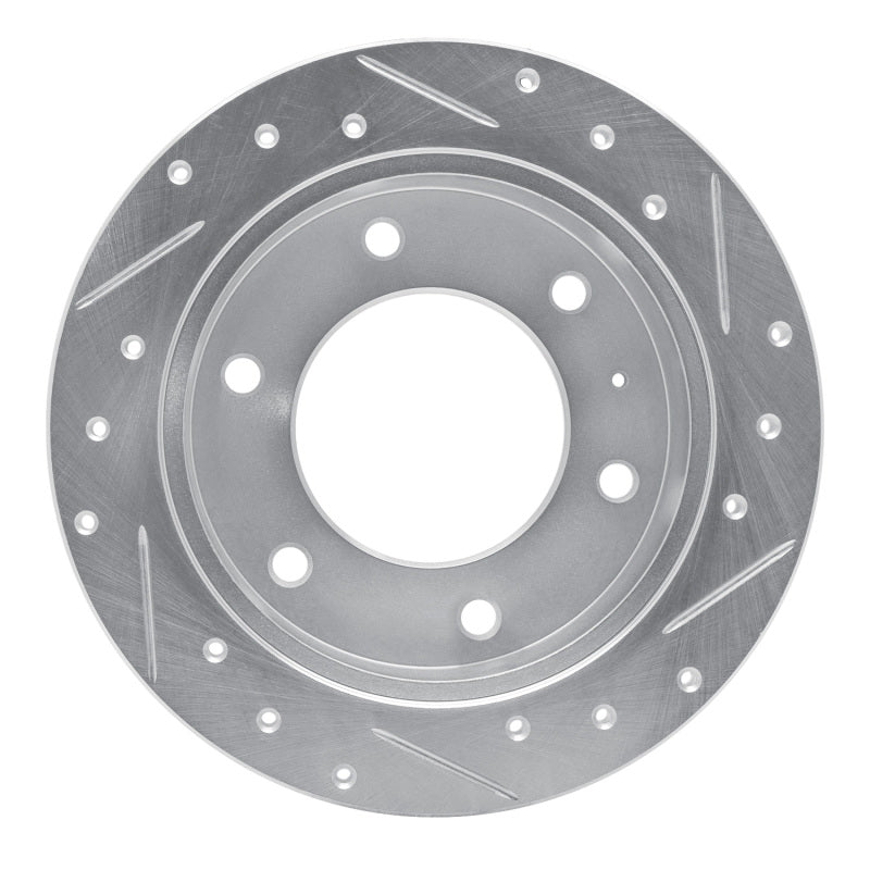 R1 Concepts R1 88-95 Isuzu AMIGO Rear Left Drilled & Slotted Silver Brake Rotor
