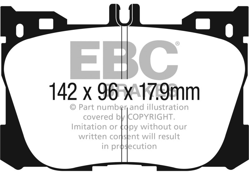 EBC 17-21 Mercedes-Benz C43 AMG (W205) 4Matic 3.0TT Bluestuff Front Brake Pads