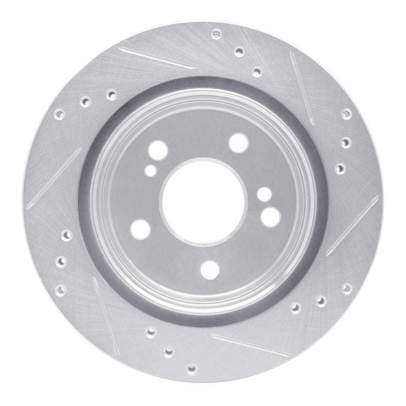 R1 Concepts R1 92-95 Mercedes-Benz E420 Rear Left Drilled & Slotted Silver Brake Rotor