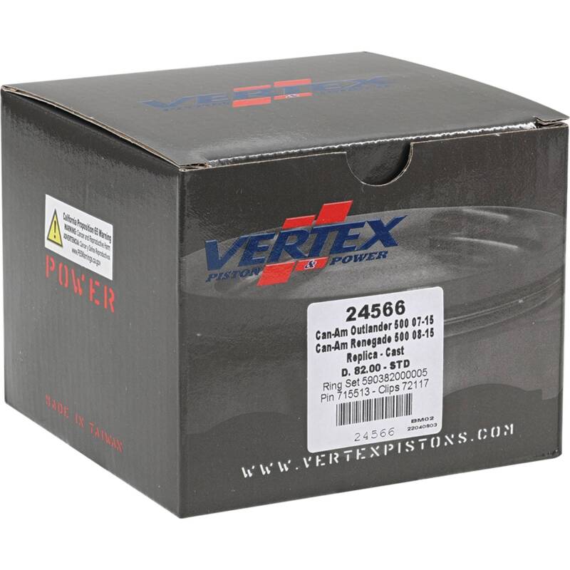 Vertex Pistons Vertex Piston 07-15 Can-Am Outlander 500 4x4 500cc Cast Replica Piston Kit