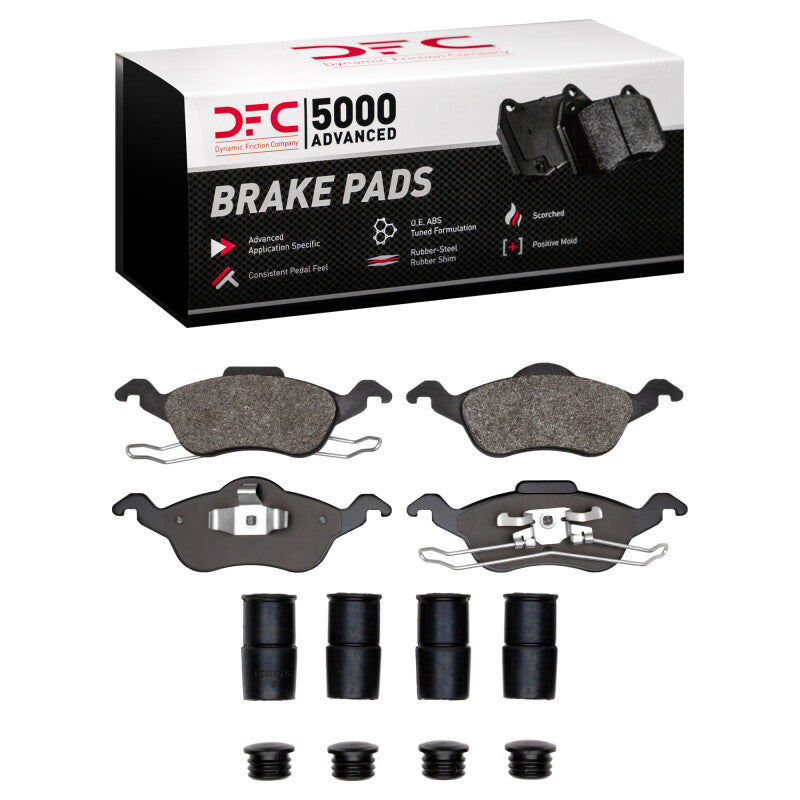 DFC 00-04 Ford Focus Front 5000 Advanced Semi Metallic Brake Pads and Hardware Kit