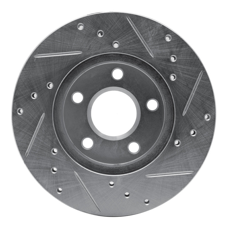 R1 Concepts R1 80-89 Buick SKYLARK Front Left Drilled & Slotted Silver Brake Rotor