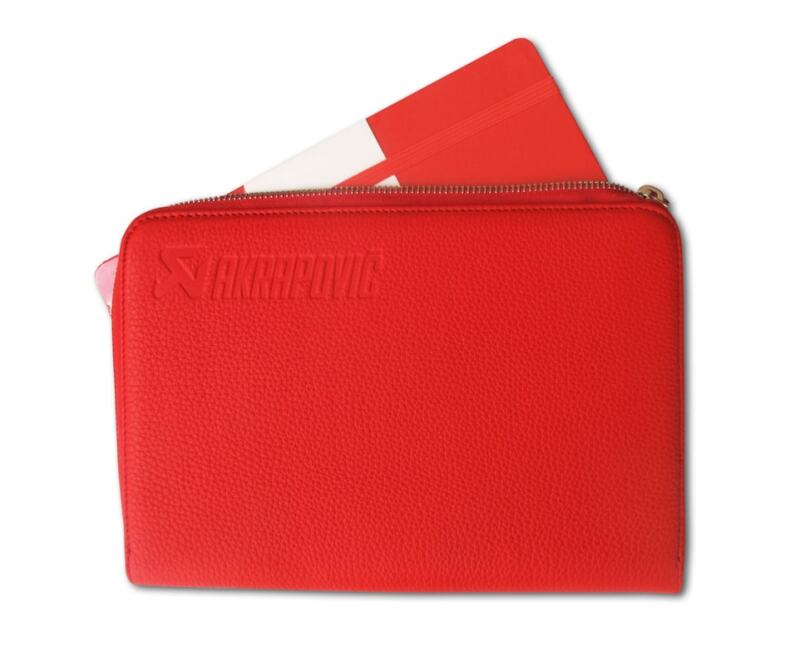 Akrapovic Akrapovic Leather Zip Notebook (S) - Red
