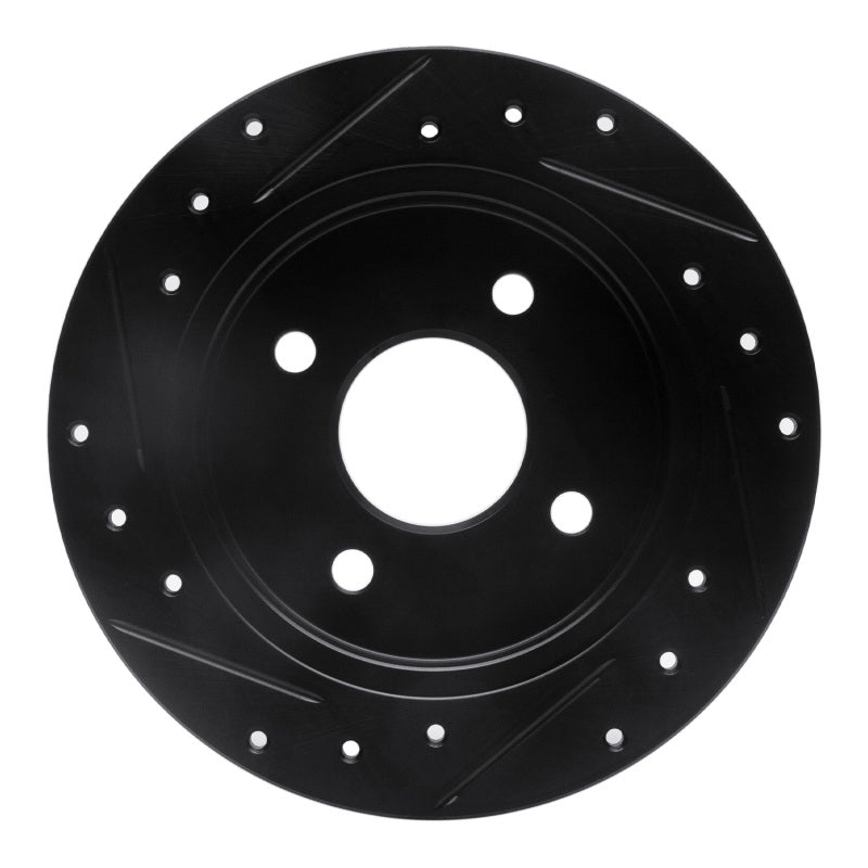 R1 Concepts R1 01-19 Ford Fiesta (USA/Canada) Rear Right Drilled & Slotted Black Brake Rotor