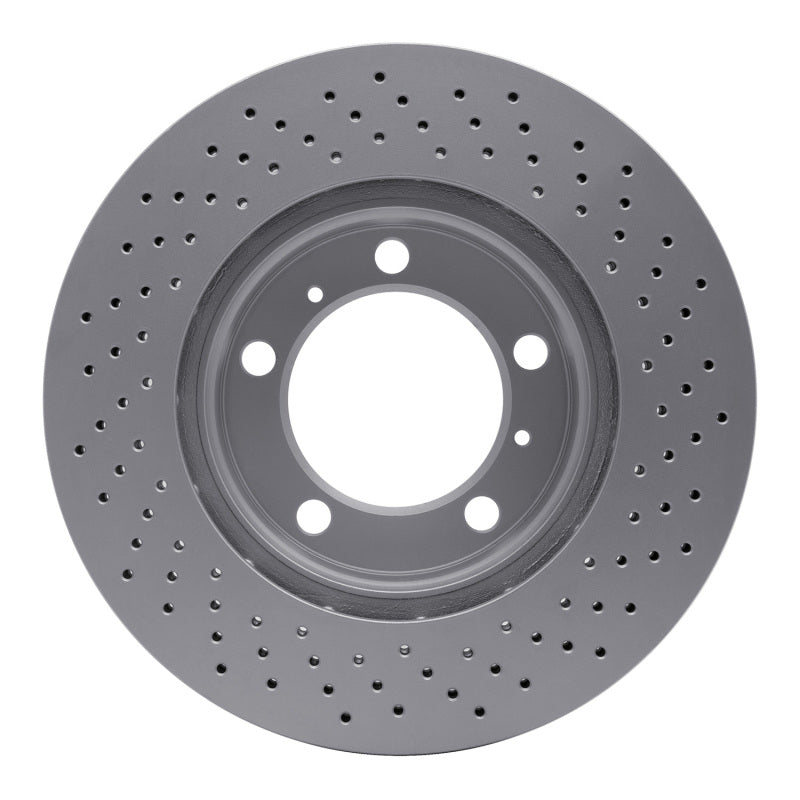DFC 05-08 Porsche Cayman Left Front Drilled GeoSPEC Coated Rotor