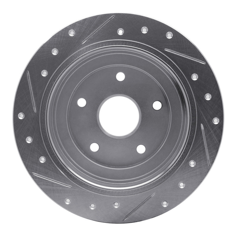 R1 Concepts R1 92-97 Subaru SVX Rear Right Drilled & Slotted Silver Brake Rotor