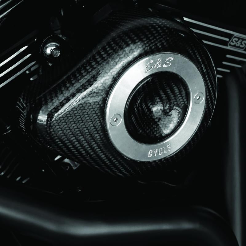 S&S Cycle 01-15 Fuel-Injected Softail Models Stealth Air Cleaner Kit w/ Carbon Fiber Cover