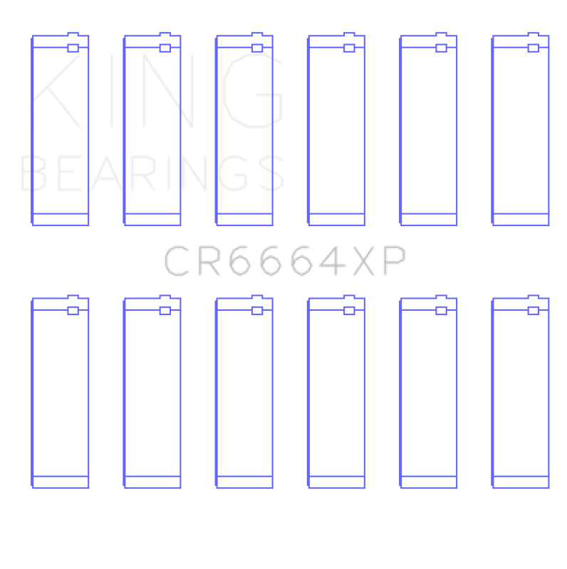 King Engine Bearings Buick V6 (Size STD) XP - Series Performance Rod Bearing Set