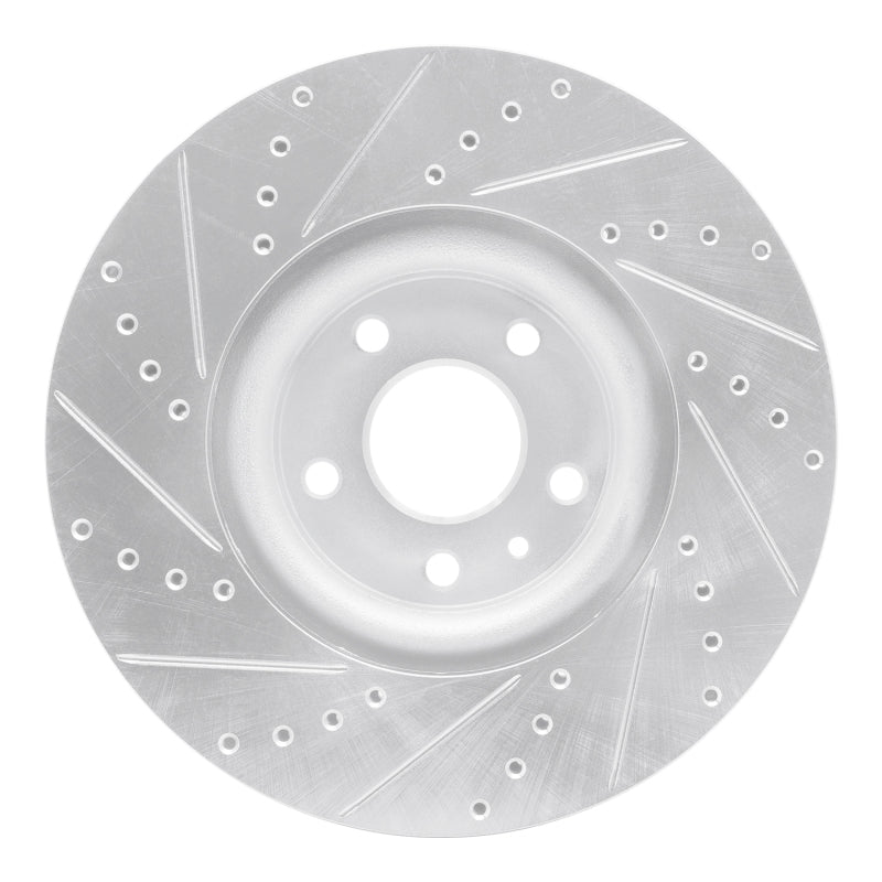 R1 Concepts R1 13-20 Ford Fusion Front Right Drilled & Slotted Silver Brake Rotor