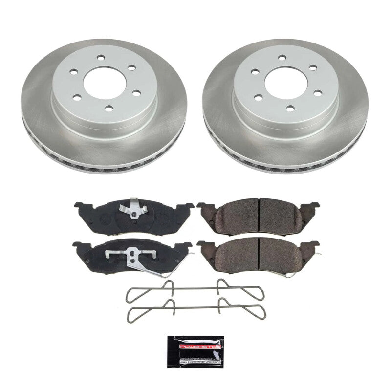 PowerStop Power Stop 97-98 Dodge Dakota Front Semi-Coated Rotor Kit