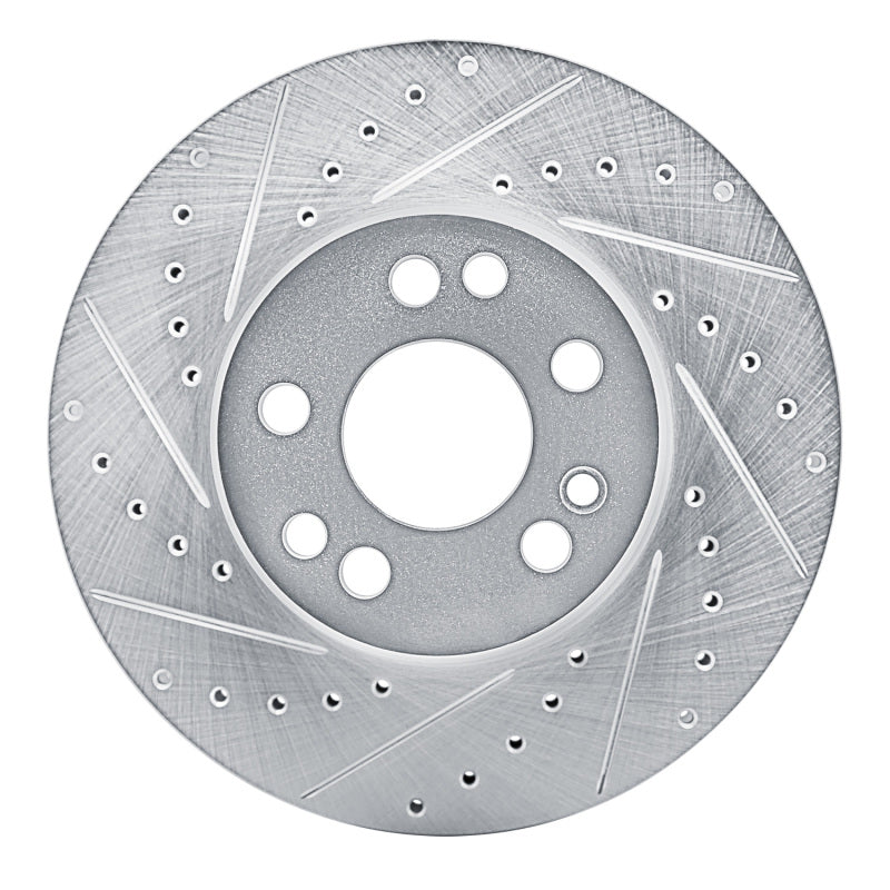 R1 Concepts R1 91-99 Mercedes-Benz S350 Front Left Drilled & Slotted Silver Brake Rotor
