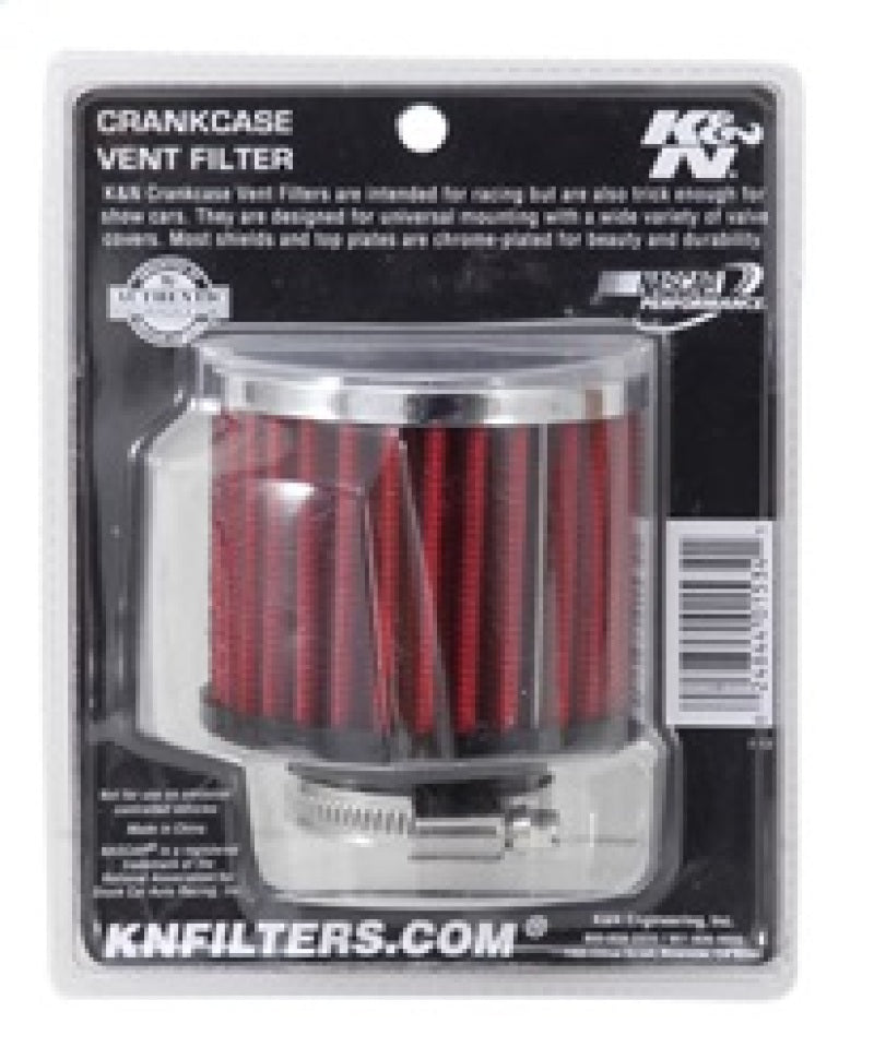 K&N Engineering K&N 1.375 inch ID 3 inch OD 2.5 inch H Clamp On Crankcase Vent Filter
