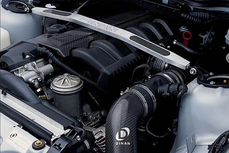 Dinan 92-00 BMW 323i/325i/328i/M3/Z3 (E36/E37) Brushed Aluminum Strut Tower Brace - Front