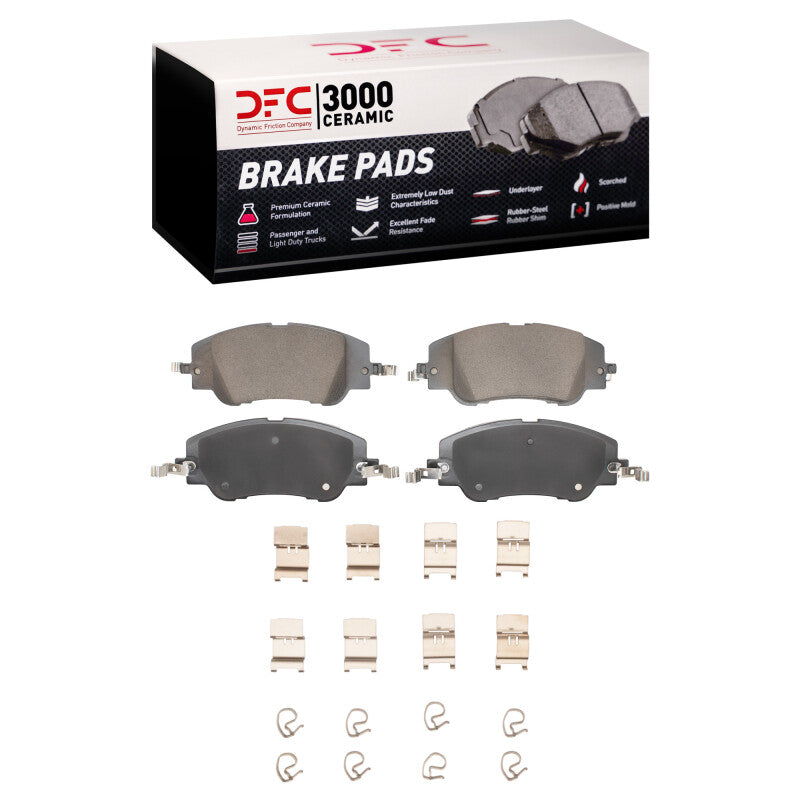DFC 22-23 Peugeot 8 (Mexico) Front 3000 Ceramic Brake Pads and Hardware Kit