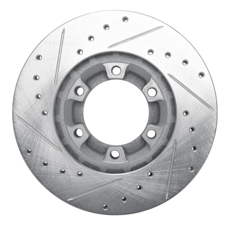 R1 Concepts R1 87-89 Dodge Raider Front Right Drilled & Slotted Silver Brake Rotor
