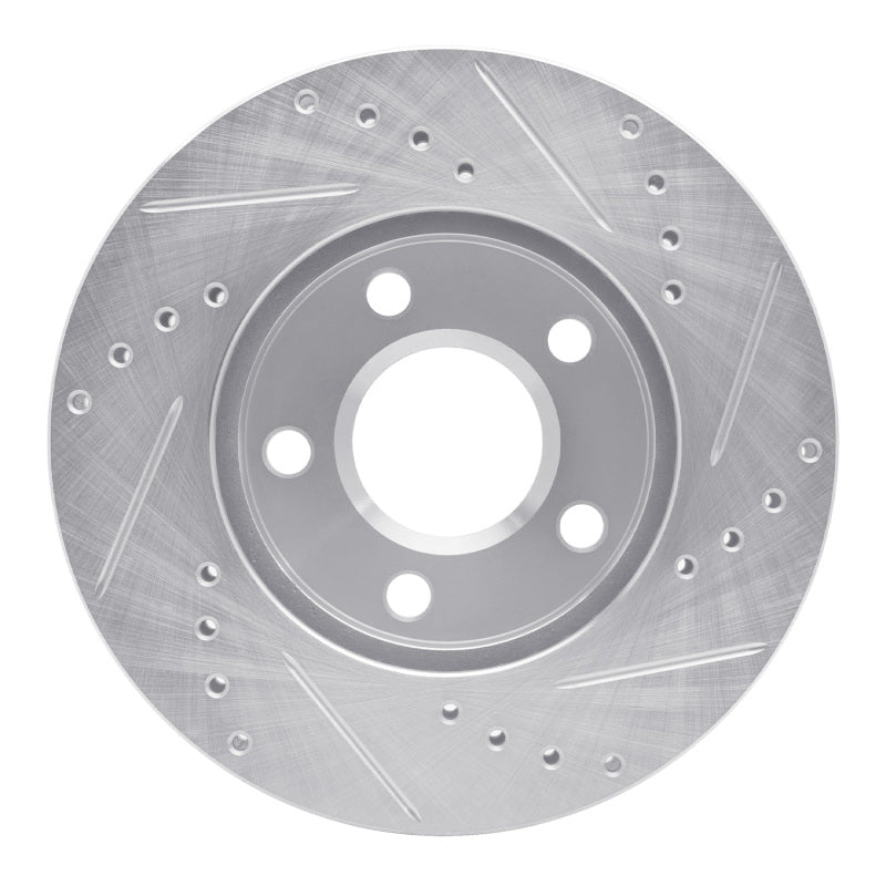 R1 Concepts R1 90-97 Buick Park Avenue Front Left Drilled & Slotted Silver Brake Rotor