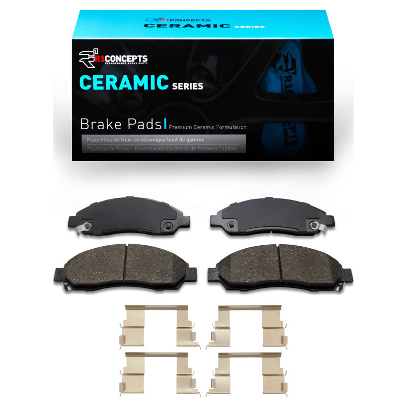 R1 Concepts R1 04-08 Chevrolet Colorado Front Ceramic Brake Pads & Hardware Kit