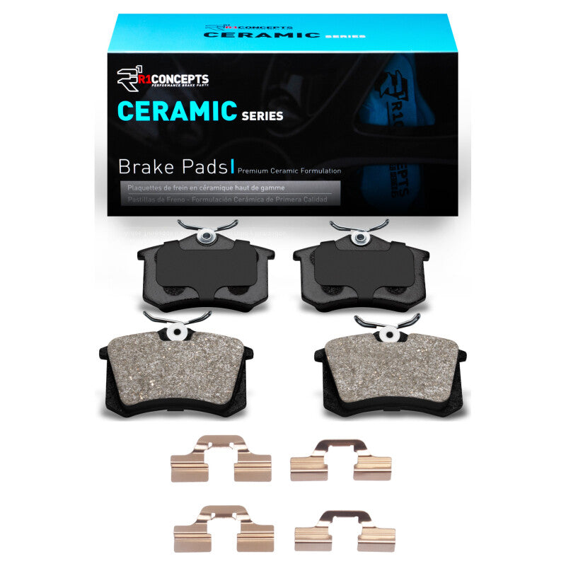 R1 Concepts R1 99-15 Audi TT Rear Ceramic Brake Pads & Hardware Kit