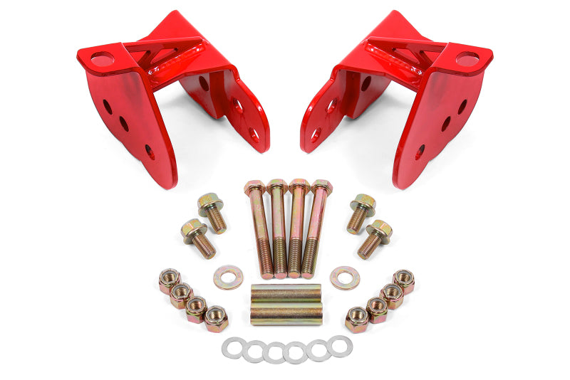 BMR Suspension BMR 64-72 Chevy Chevelle Rear Control Arm Relocation Brackets - Red