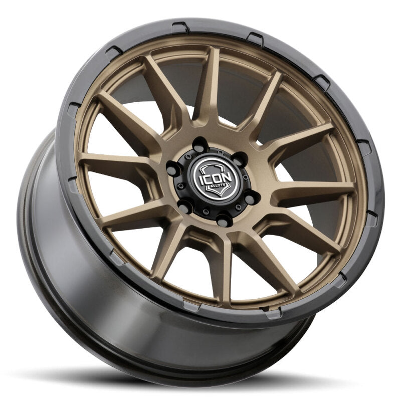 ICON Alloys Cajon 20x9 / 6x5.5 / 16mm / 5.625in BS Satin Bronze Wheel w/ GB Lip