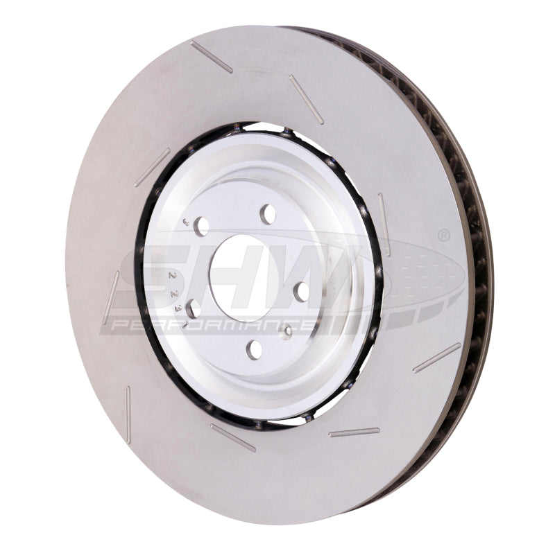 SHW Performance SHW 15-18 Porsche Macan Turbo w/19in Wheels/Perf Package Right Frt Slott LW Brake Rotor (95B615302M)