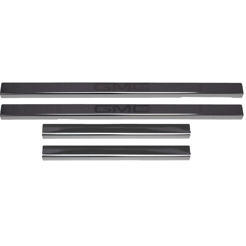 Putco 14-18 GMC Sierra LD - Double Cab w/ GMC Etching (8pcs) Black Platinum Door Sills