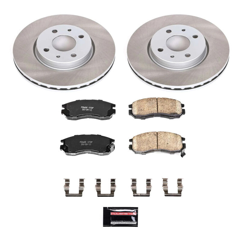 PowerStop Power Stop 93-95 Eagle Summit Front Semi-Coated Rotor Kit