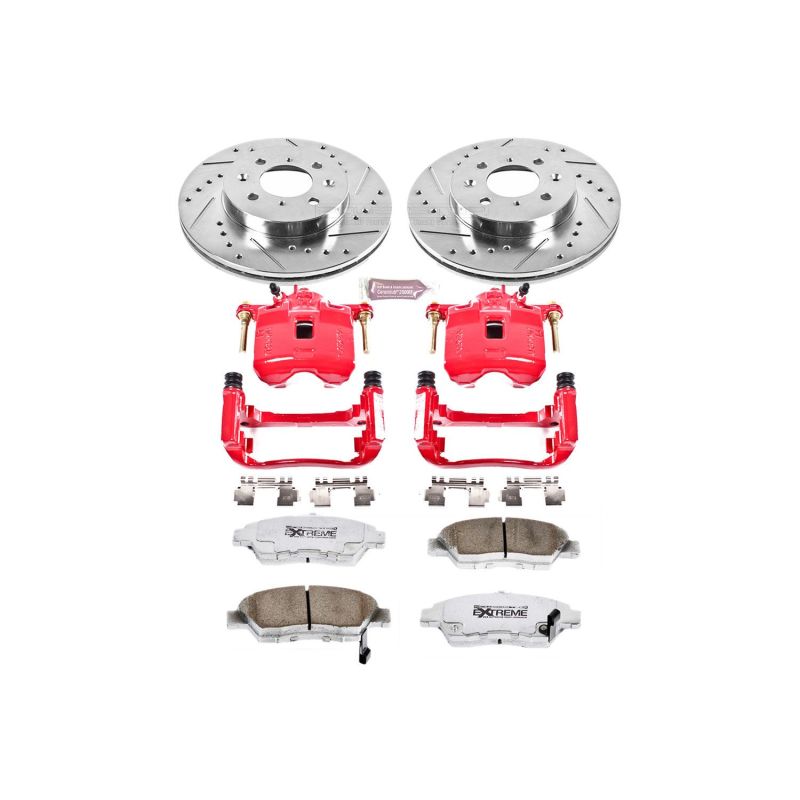 PowerStop Power Stop 07-08 Honda Fit Front Z26 Street Warrior Brake Kit w/Calipers