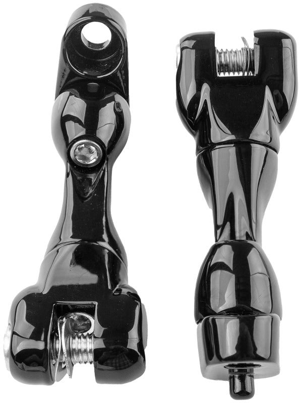 Kuryakyn Adjustable Passenger Peg Mounts for Harley-Davidson Touring and Indian Models Gloss Black