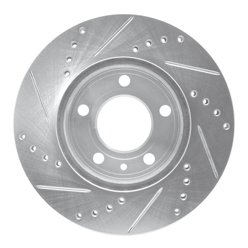 R1 Concepts R1 82-90 Volvo 760 Series Front Right Drilled & Slotted Silver Brake Rotor