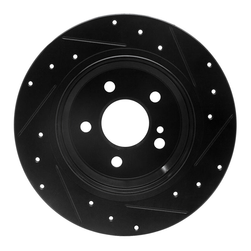 R1 Concepts R1 03-16 Mercedes-Benz E280 (Canada) Rear Left Drilled & Slotted Black Brake Rotor