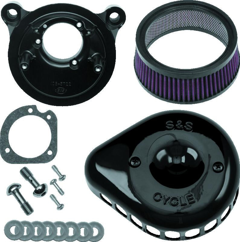 S&S Cycle 91-06 XL Sportster Models Stealth Air Cleaner Kit w/ Gloss Black Mini Teardrop Cover