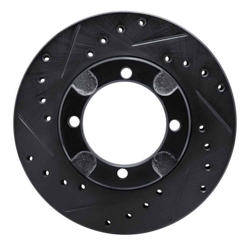 R1 Concepts R1 91-92 Dodge COLT Front Left Drilled & Slotted Black Brake Rotor