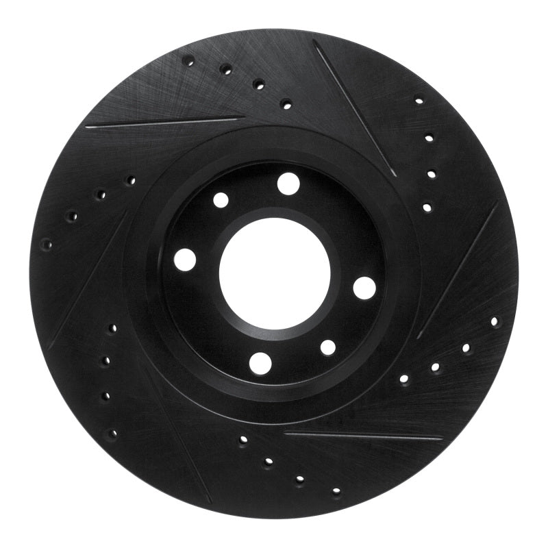R1 Concepts R1 03-25 Peugeot Partner (Mexico) Front Left Drilled & Slotted Black Brake Rotor