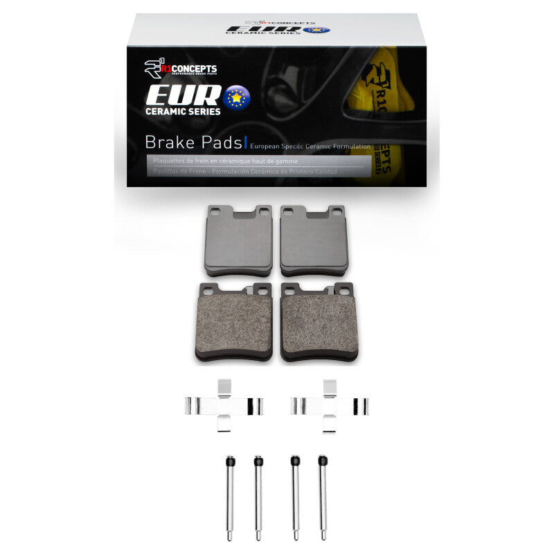 R1 Concepts R1 91-03 Mercedes-Benz 300SE Rear Euro Ceramic Pads & Hardware Kit