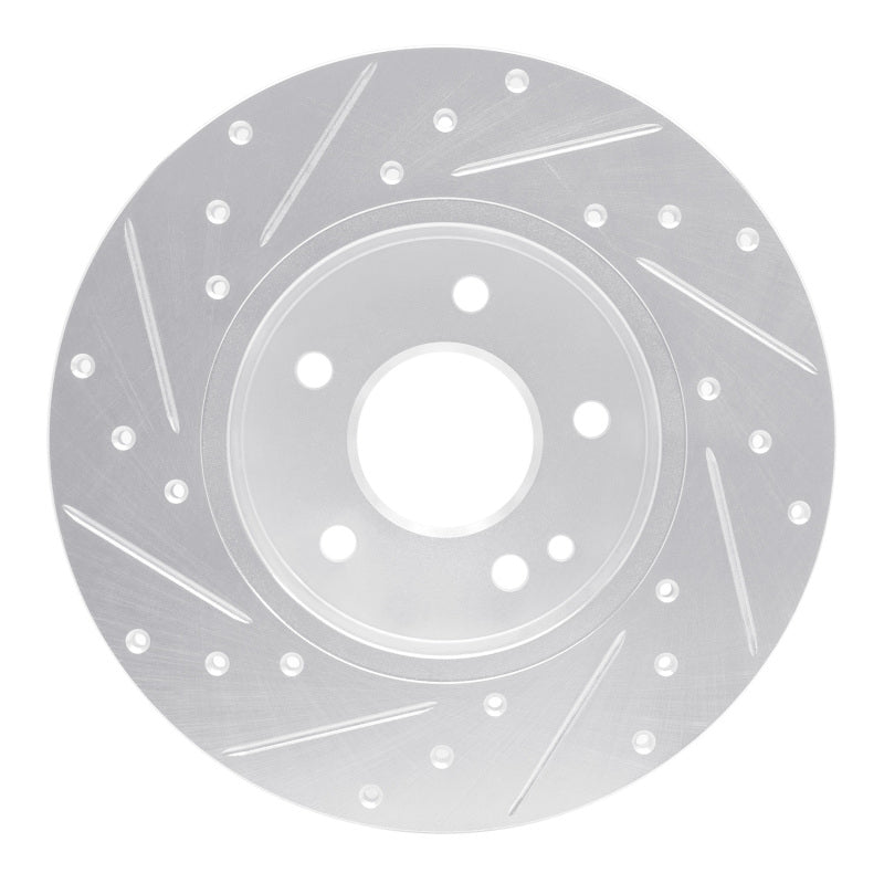 R1 Concepts R1 97-98 Mercedes-Benz C230 Front Right Drilled & Slotted Silver Brake Rotor