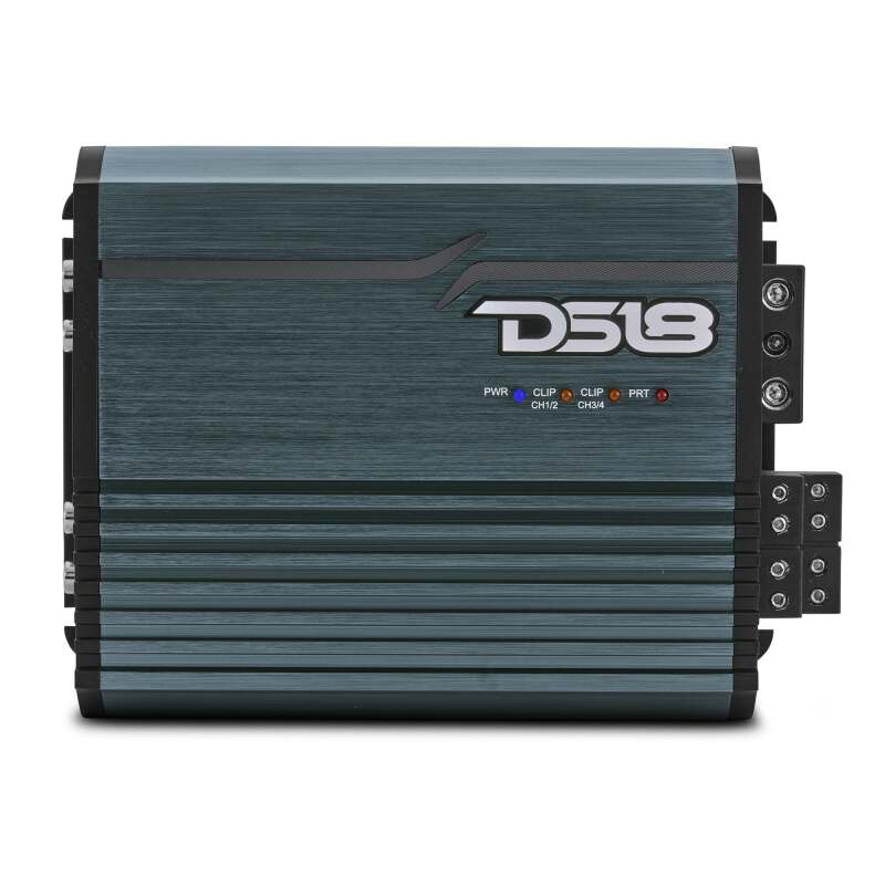DS18 4-Channel Class-D Amp Stereo Full-Range 4 x 120 W RMS at4 ohm- Titanium