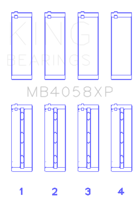 King Engine Bearings Nissan VQ35DE Performance Main Bearing Set - Size STD