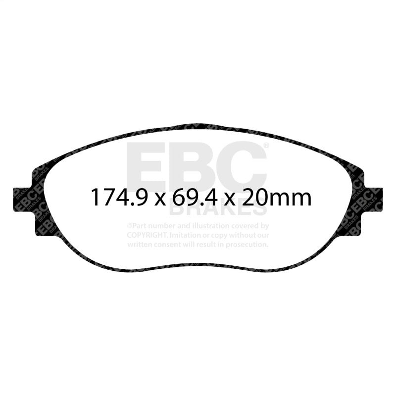 EBC Racing 2014+ Audi S3 2.0L Turbo RP-X Front Brake Pads