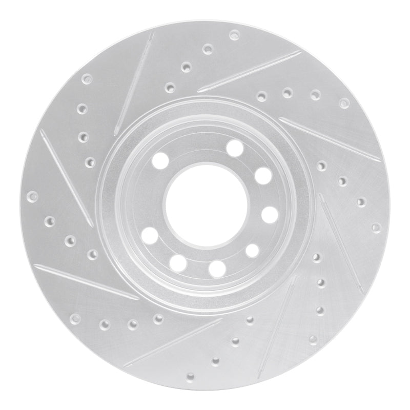 R1 Concepts R1 03-11 Cadillac BLS (Mexico) Front Right Drilled & Slotted Silver Brake Rotor