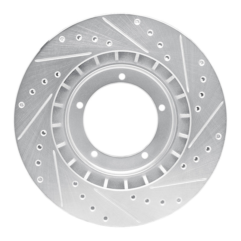 R1 Concepts R1 86-86 Porsche 944 Turbo Front Left Drilled & Slotted Silver Brake Rotor