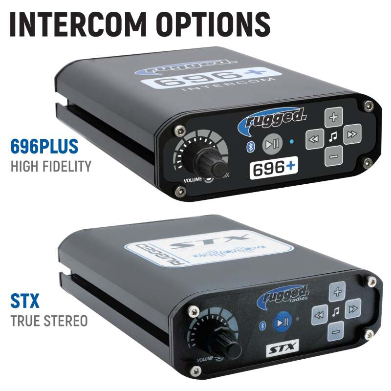 Rugged Radios Can-Am Comm/Mav Complete Comm Kit w/ BT 2-Way - Dash Mount 696 Plus/ M1 VHF Bus Band
