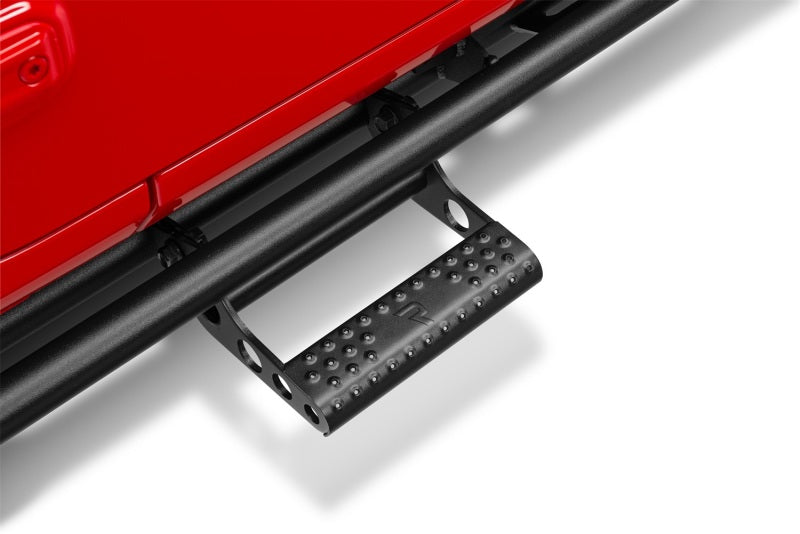 N-Fab RKR Step System 2019 Jeep Wrangler JT 4 Door Truck Full Length - Tex. Black - 1.75in