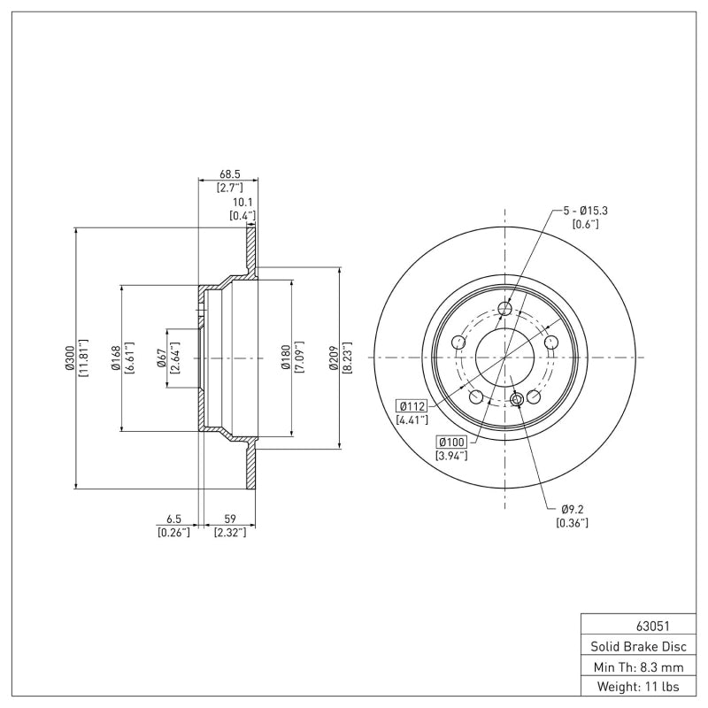 DFC 03-16 Mercedes-Benz E350 Rear GeoSPEC Coated Rotor