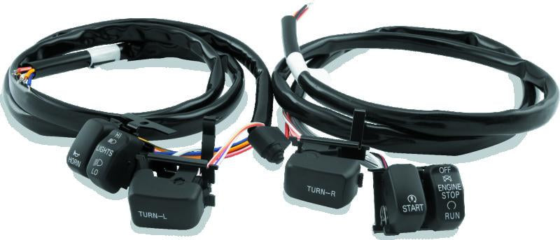 TwinPower Twin Power 96-06 Big Twin and XL Black Handlebar Switch Kit